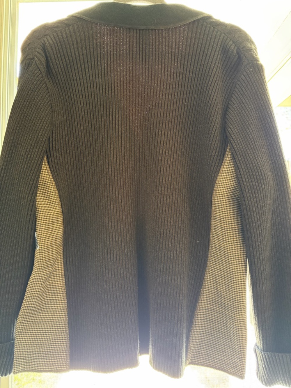 Anne Klein Black Ribbed Knit Jacket - Picture 4 of 5